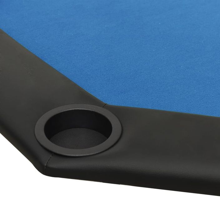 Table de poker pliable 8 joueurs Bleu 108x108x75 cm - Photo n°5