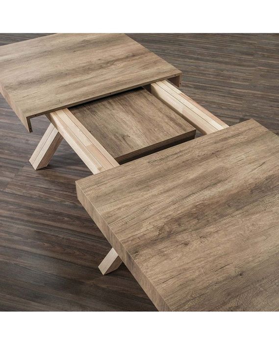 Table de repas extensible bois naturel 18 places jusqu'a 500 cm Kopar - Photo n°2