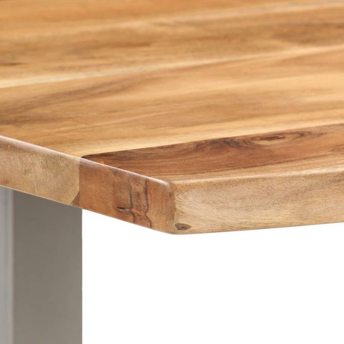 Table de salle à manger 118x58x76 cm Bois d'acacia solide - Photo n°4