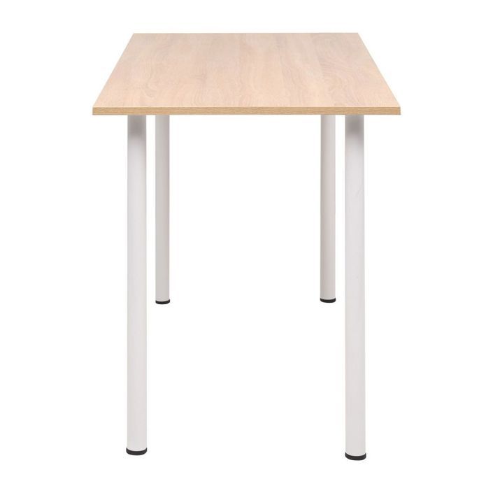 Table de salle à manger 120x60x73 cm Chêne et blanc - Photo n°3