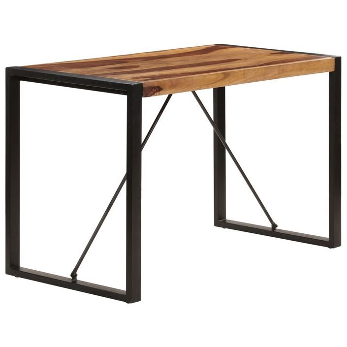 Table de salle à manger 120x60x76 cm Bois de Sesham solide - Photo n°4