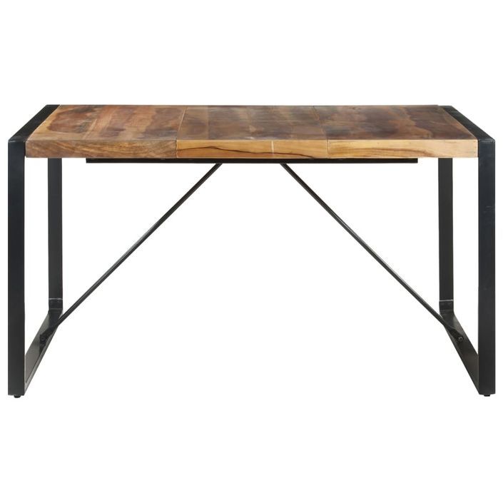 Table de salle à manger 140x140x75 cm Bois solide - Photo n°2