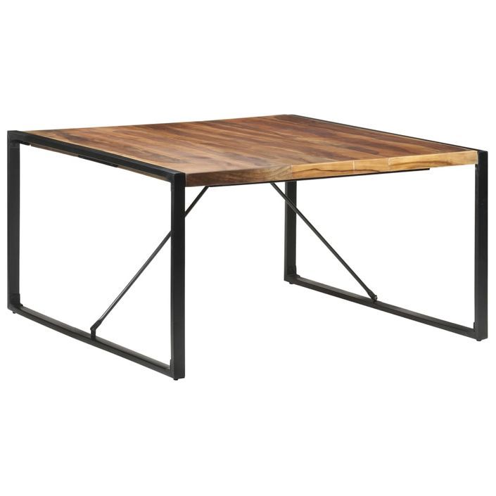 Table de salle à manger 140x140x75 cm Bois solide - Photo n°7