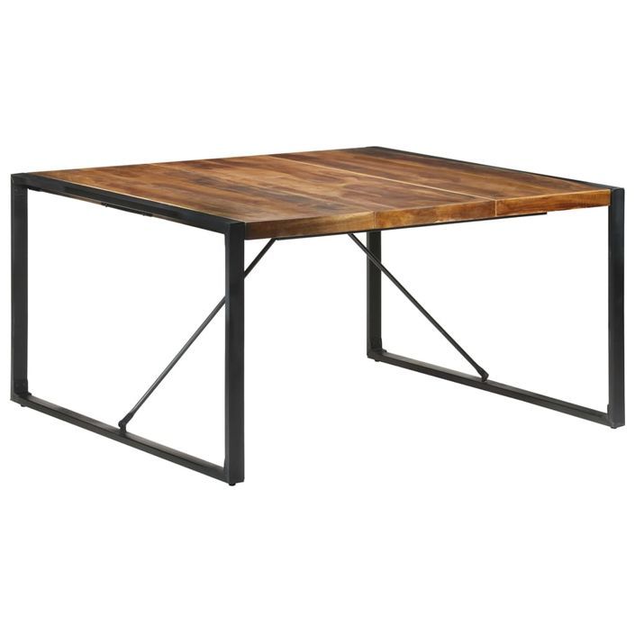 Table de salle à manger 140x140x75 cm Bois solide - Photo n°9