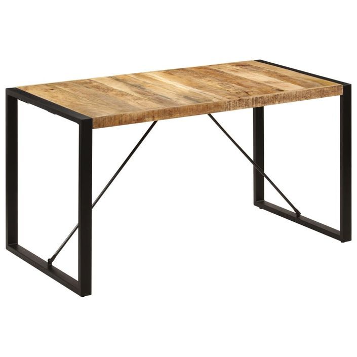 Table de salle à manger 140x70x75 cm Bois de manguier massif - Photo n°1