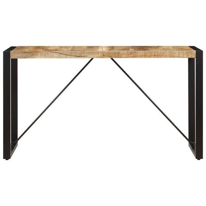 Table de salle à manger 140x70x75 cm Bois de manguier massif - Photo n°3