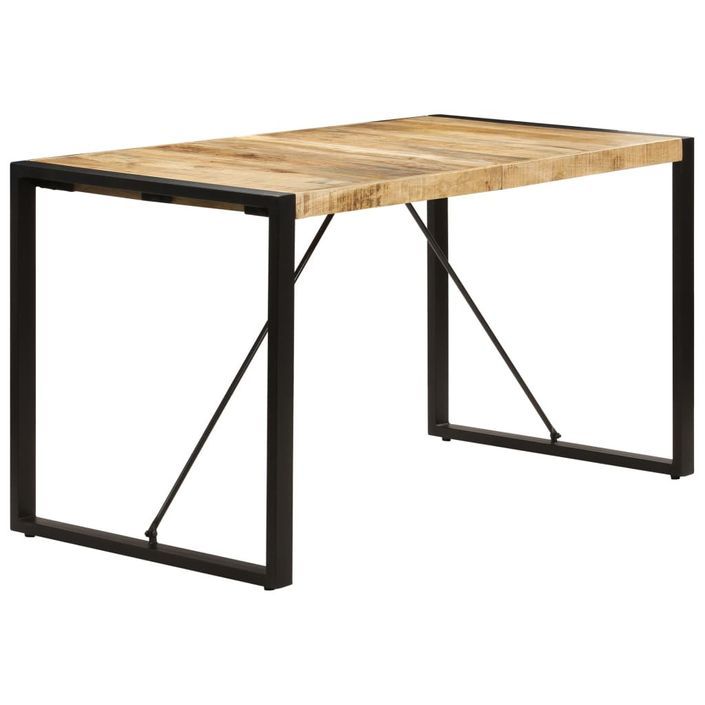 Table de salle à manger 140x70x75 cm Bois de manguier massif - Photo n°4