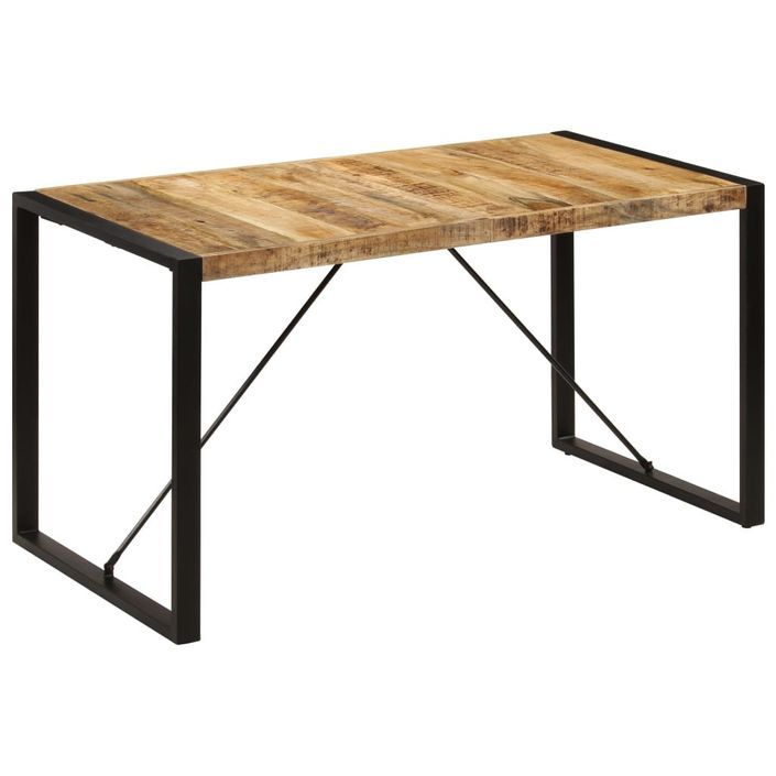 Table de salle à manger 140x70x75 cm Bois de manguier massif - Photo n°10