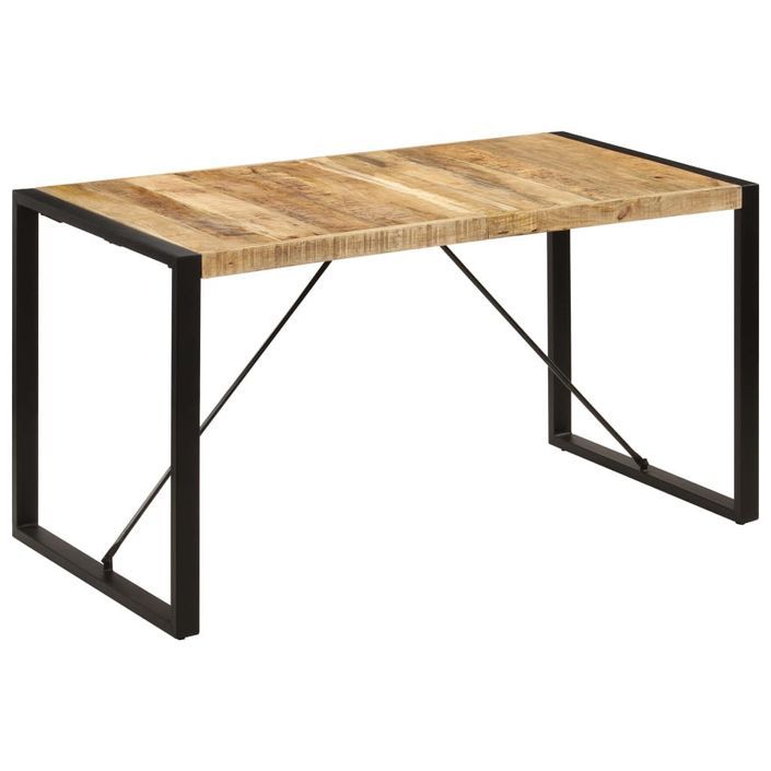 Table de salle à manger 140x70x75 cm Bois de manguier massif - Photo n°11