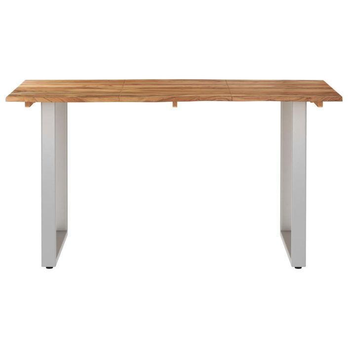 Table de salle à manger 140x70x76 cm Bois d'acacia solide 2 - Photo n°2