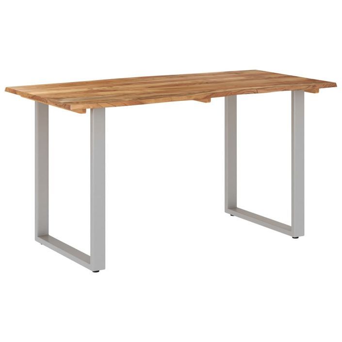 Table de salle à manger 140x70x76 cm Bois d'acacia solide 2 - Photo n°8