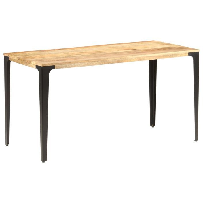 Table de salle à manger 140x70x76 cm Bois de manguier massif 2 - Photo n°9