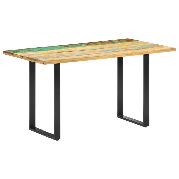 Table de salle à manger 140x70x76cm Bois de récupération massif 2 - Photo n°9