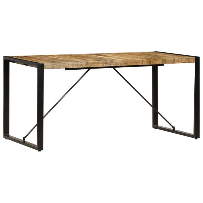 Table de salle à manger 160x80x75 cm Bois de manguier massif - Photo n°3