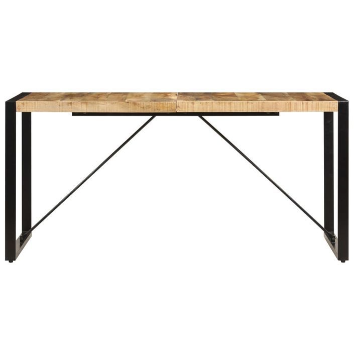 Table de salle à manger 160x80x75 cm Bois de manguier massif - Photo n°4