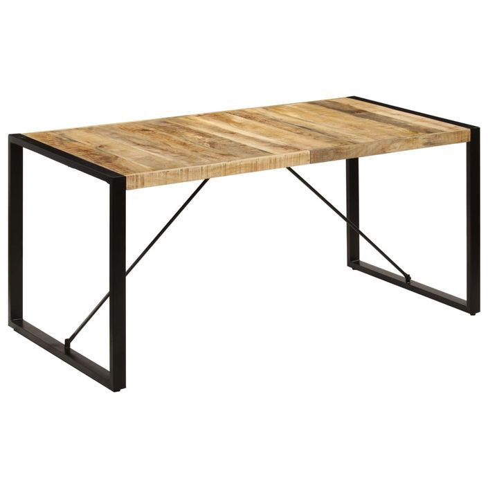 Table de salle à manger 160x80x75 cm Bois de manguier massif - Photo n°9