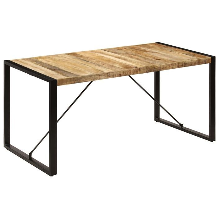 Table de salle à manger 160x80x75 cm Bois de manguier massif - Photo n°10