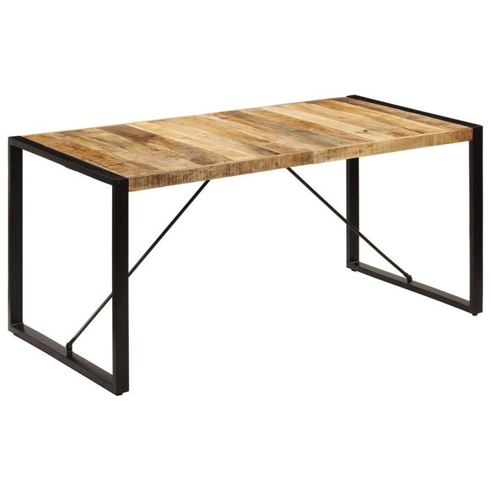 Table de salle à manger 160x80x75 cm Bois de manguier massif - Photo n°11