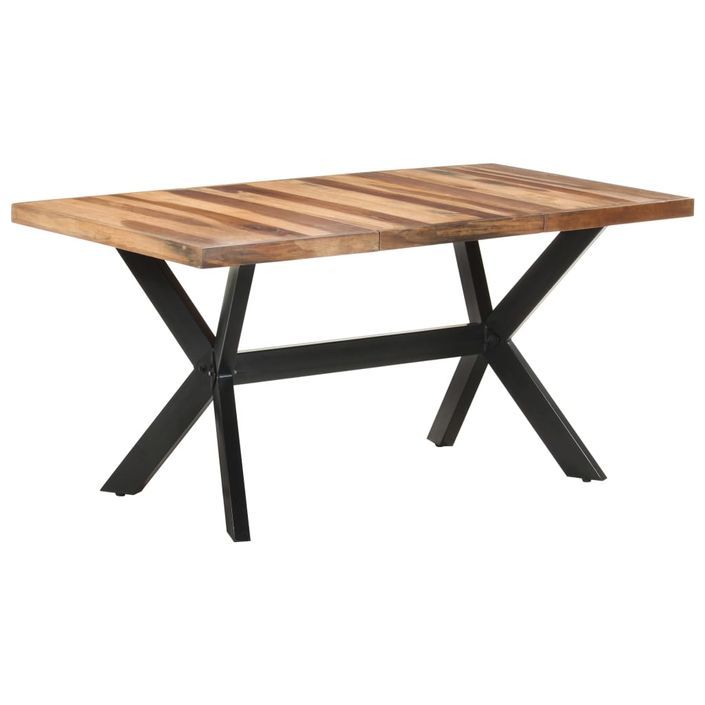 Table de salle à manger 160x80x75 cm Bois solide avec finition - Photo n°1