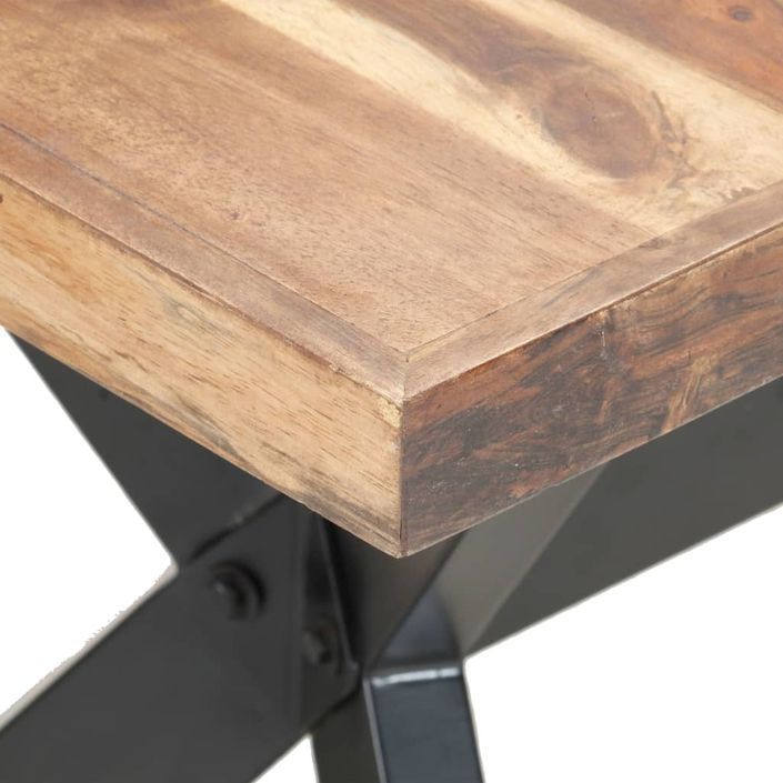 Table de salle à manger 160x80x75 cm Bois solide avec finition - Photo n°5