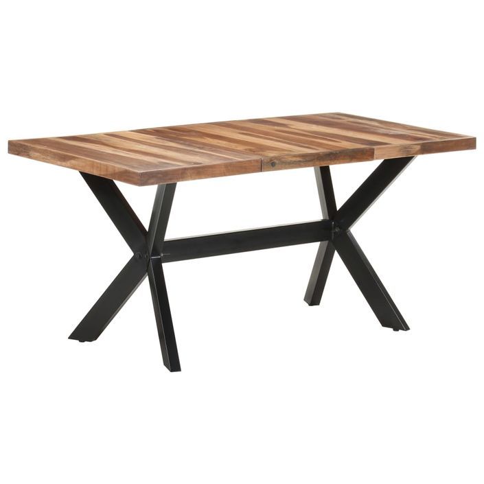 Table de salle à manger 160x80x75 cm Bois solide avec finition - Photo n°8