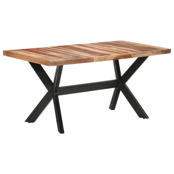 Table de salle à manger 160x80x75 cm Bois solide avec finition - Photo n°9