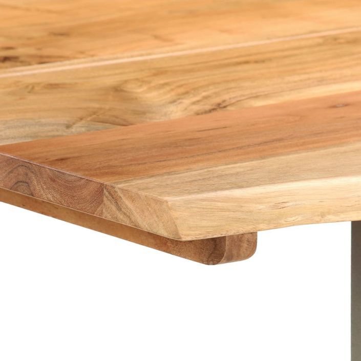 Table de salle à manger 160x80x76 cm Bois d'acacia solide 3 - Photo n°4