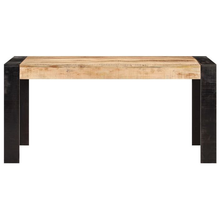 Table de salle à manger 160x80x76 cm Bois de manguier solide 2 - Photo n°2