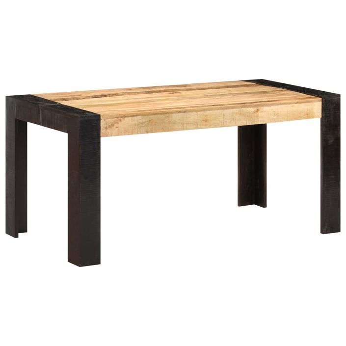 Table de salle à manger 160x80x76 cm Bois de manguier solide 2 - Photo n°8