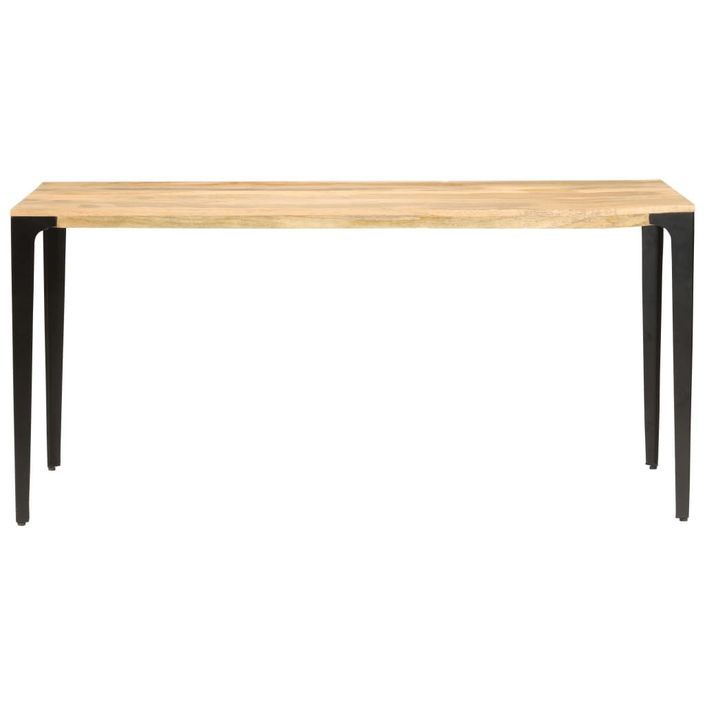 Table de salle à manger 160x80x76 cm Bois de manguier solide - Photo n°2