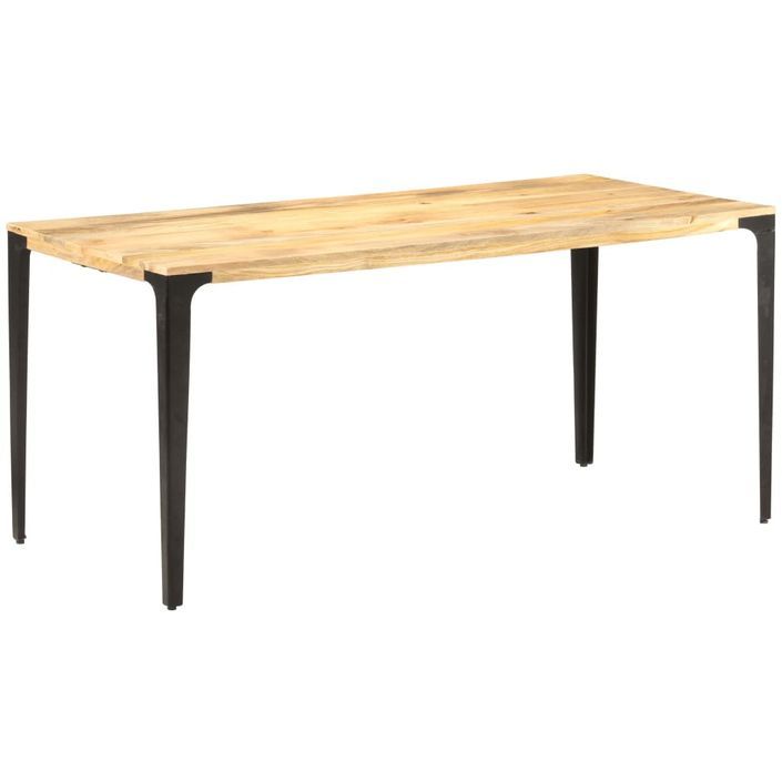 Table de salle à manger 160x80x76 cm Bois de manguier solide - Photo n°6