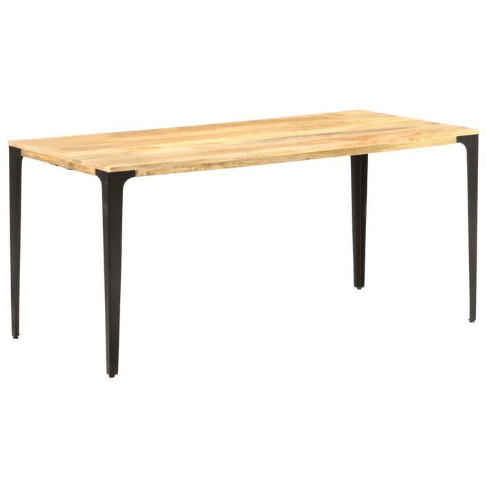 Table de salle à manger 160x80x76 cm Bois de manguier solide - Photo n°8