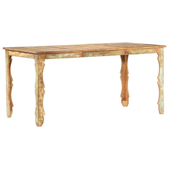 Table de salle à manger 160x80x76cm Bois de récupération massif 2 - Photo n°5