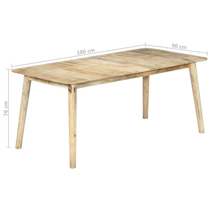 Table de salle à manger 180x90x76 cm Bois de manguier massif 2 - Photo n°7