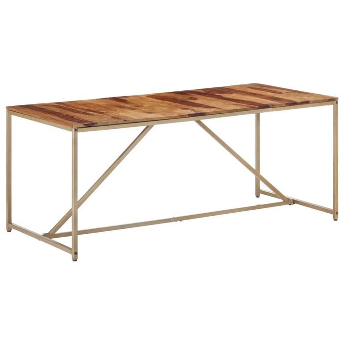 Table de salle à manger 180x90x76 cm Bois solide 2 - Photo n°1