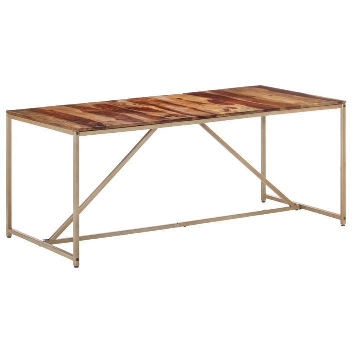 Table de salle à manger 180x90x76 cm Bois solide 2 - Photo n°8