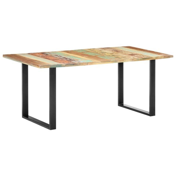 Table de salle à manger 180x90x76cm Bois de récupération solide 3 - Photo n°9