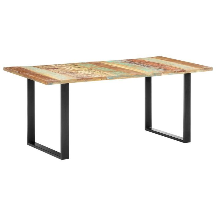 Table de salle à manger 180x90x76cm Bois de récupération solide 3 - Photo n°10