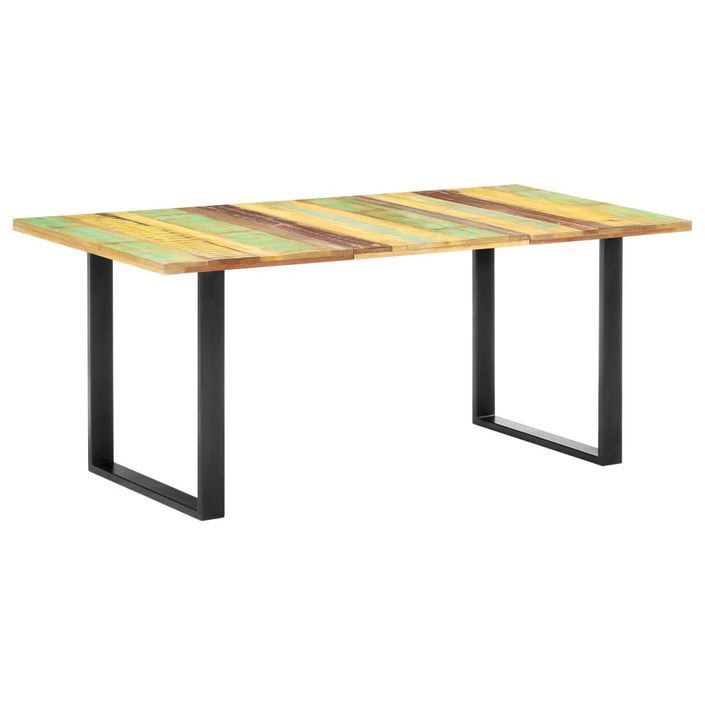 Table de salle à manger 180x90x76cm Bois de récupération solide 3 - Photo n°11