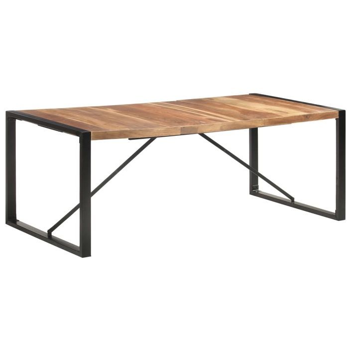 Table de salle à manger 200x100x75 cm Bois solide 2 - Photo n°7