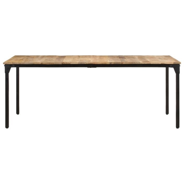 Table de salle à manger 200x100x76 cm Bois de manguier solide - Photo n°2