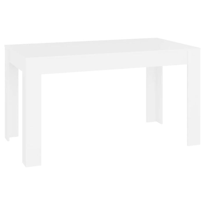 Table de salle à manger Blanc 140x74,5x76 cm - Photo n°1