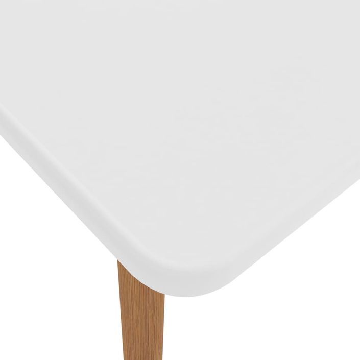 Table de salle à manger Blanc 80x80x75 cm Métal - Photo n°3