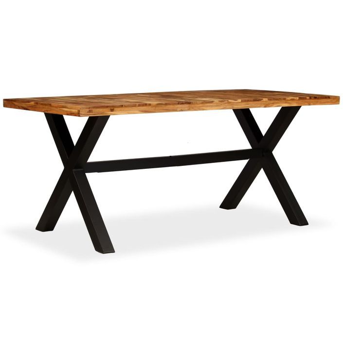 Table de salle à manger Bois d'acacia et manguier 180x90x76 cm - Photo n°3