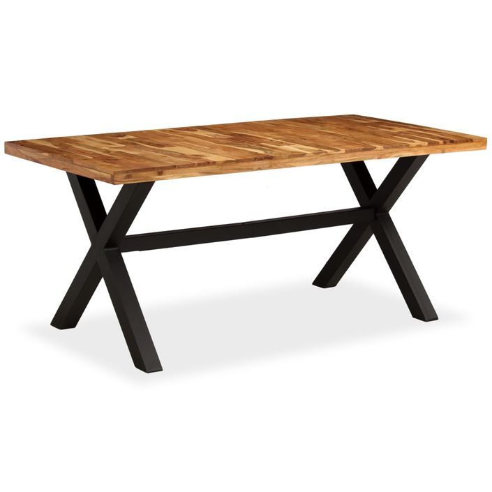 Table de salle à manger Bois d'acacia et manguier 180x90x76 cm - Photo n°8