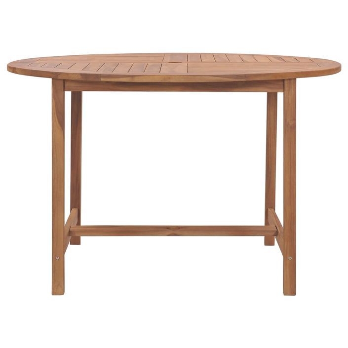 Table de salle à manger de jardin Ø110x75cm Bois massif de teck - Photo n°2