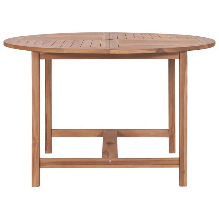 Table de salle à manger de jardin Ø110x75cm Bois massif de teck - Photo n°3