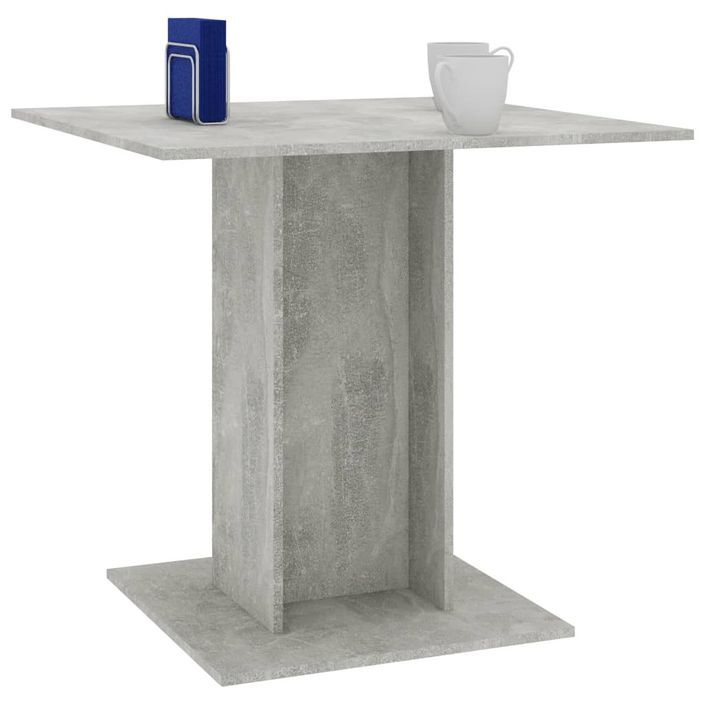 Table de salle à manger Gris béton 80 x 80 x 75 cm - Photo n°3