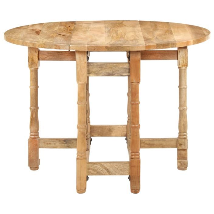 Table de salle à manger Rond 110x76 cm Bois de manguier massif - Photo n°4