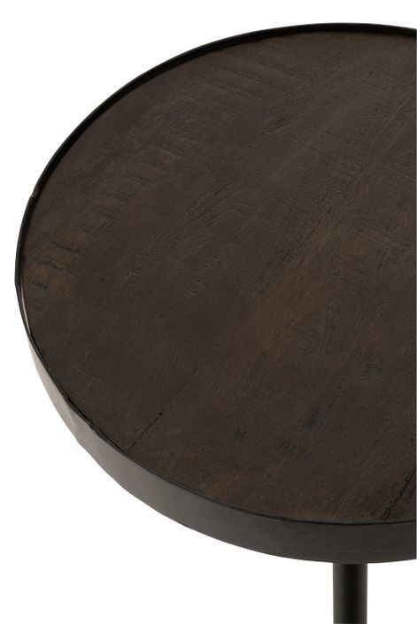Table en gigogne bois foncé Gino D 50 cm - Photo n°3